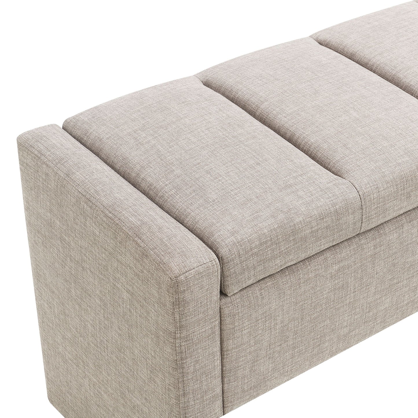 Modern Upholstered Large Bed End Bench With Storage - The Sleep Loft - Online Mattress Showroom NYC