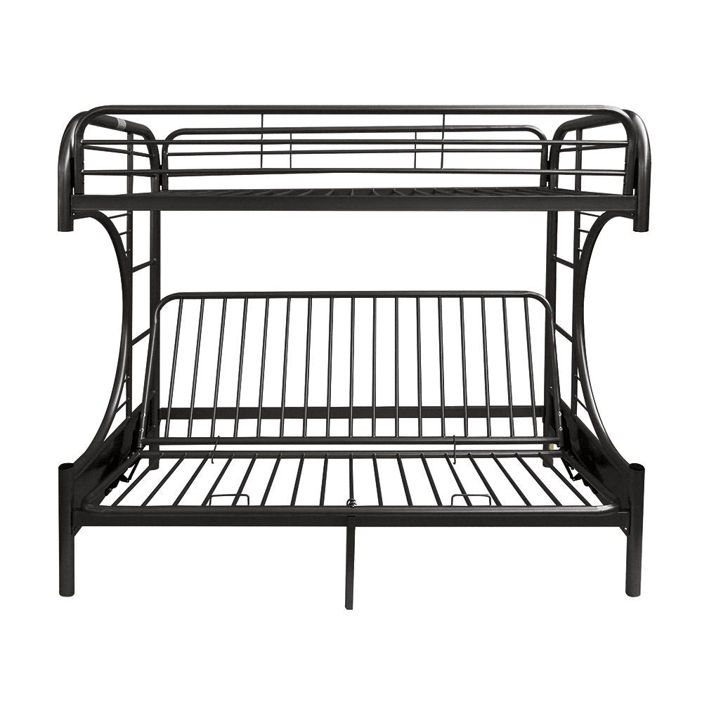 Eclipse - Twin Long Queen Futon Bunk Bed - Black - The Sleep Loft - Online Mattress Showroom NYC