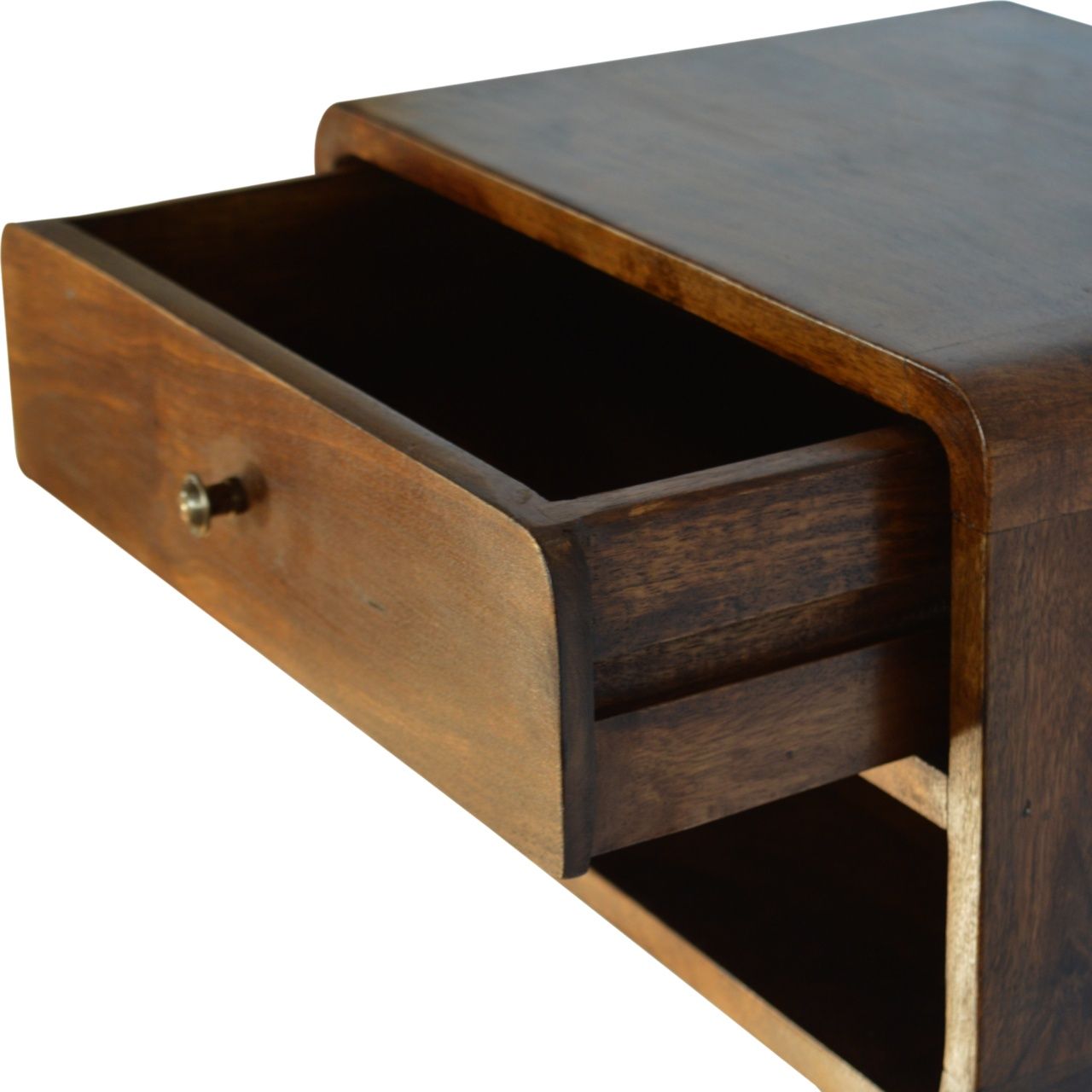 Curve Upper Slot Floating Nightstand - The Sleep Loft - Online Mattress Showroom NYC