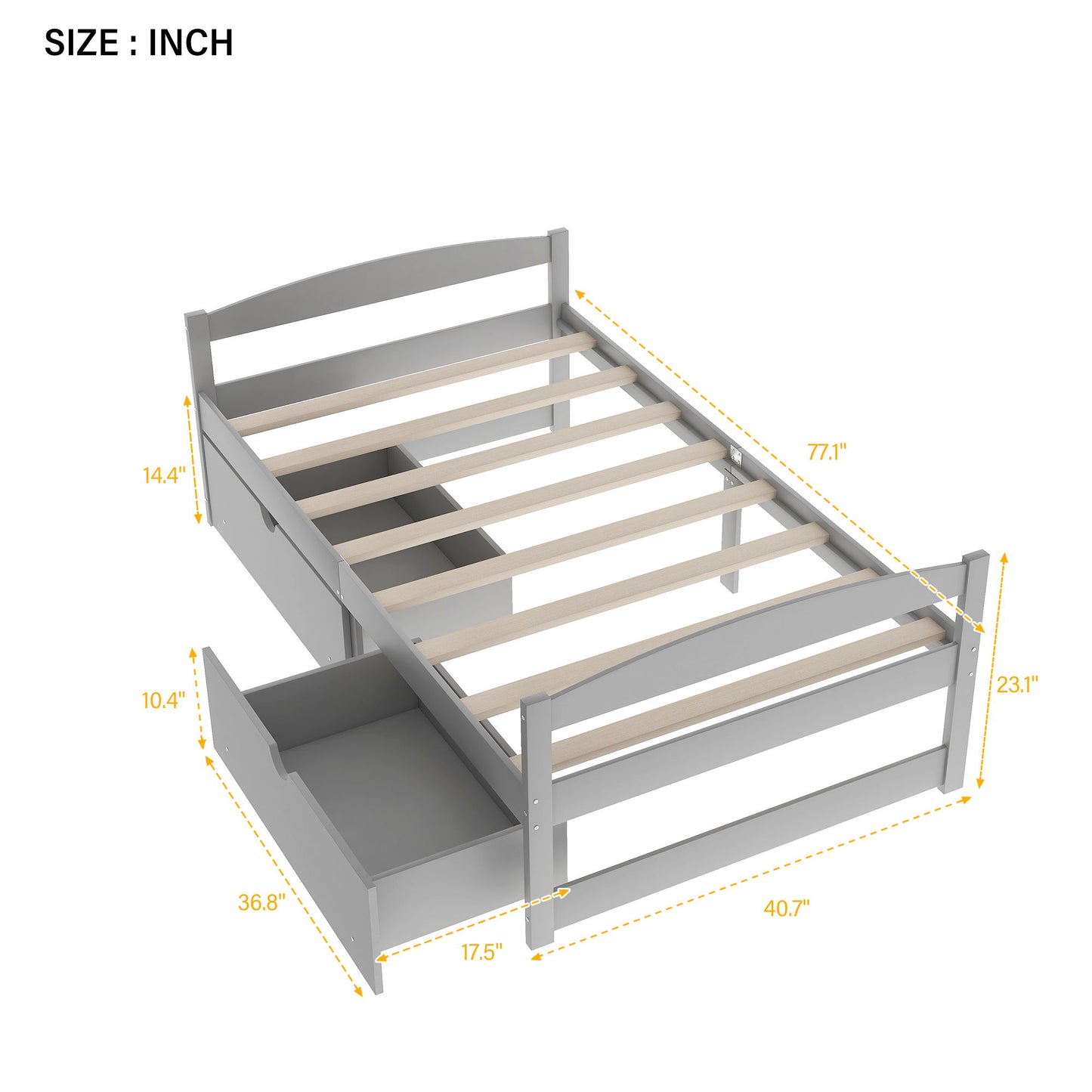 Platform Bed With 2 Drawers - The Sleep Loft - Online Mattress Showroom NYC