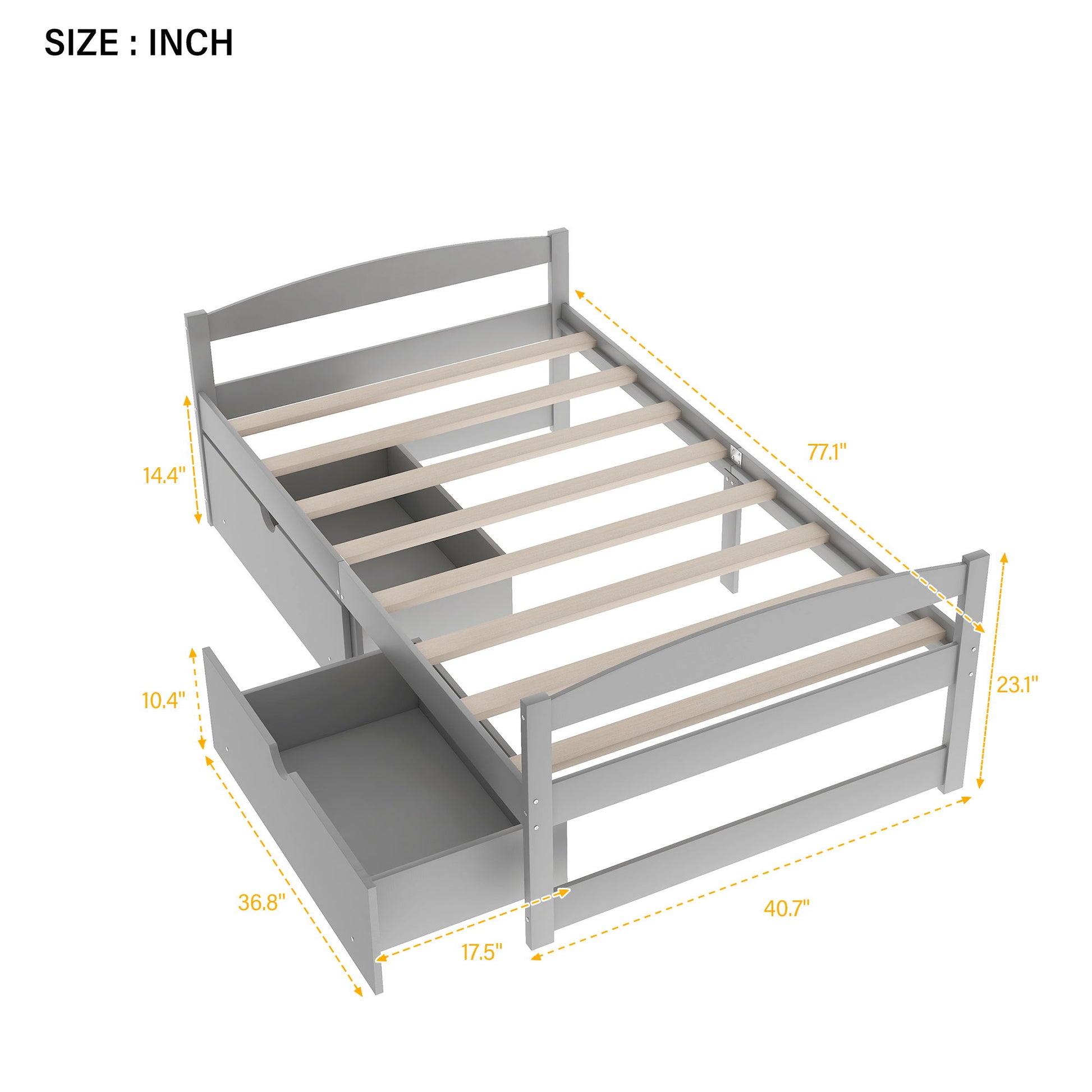Platform Bed With 2 Drawers - The Sleep Loft - Online Mattress Showroom NYC
