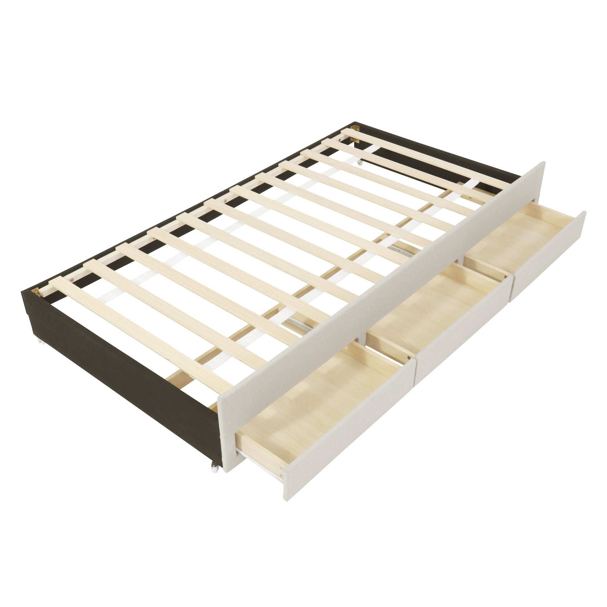 Upholstered Design Platform Bed With Trundle - The Sleep Loft - Online Mattress Showroom NYC