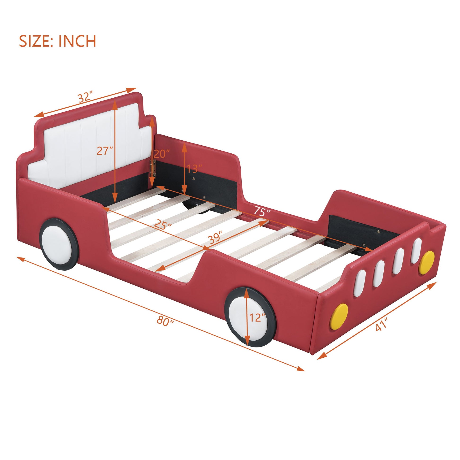 Race Car Shaped Platform Bed With Wheels - The Sleep Loft - Online Mattress Showroom NYC