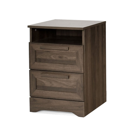 Broxon - Rustic Drawer Nightstand - The Sleep Loft - Online Mattress Showroom NYC