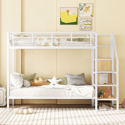 Bunk Bed With Lateral Storage Ladder And Wardrobe - The Sleep Loft - Online Mattress Showroom NYC