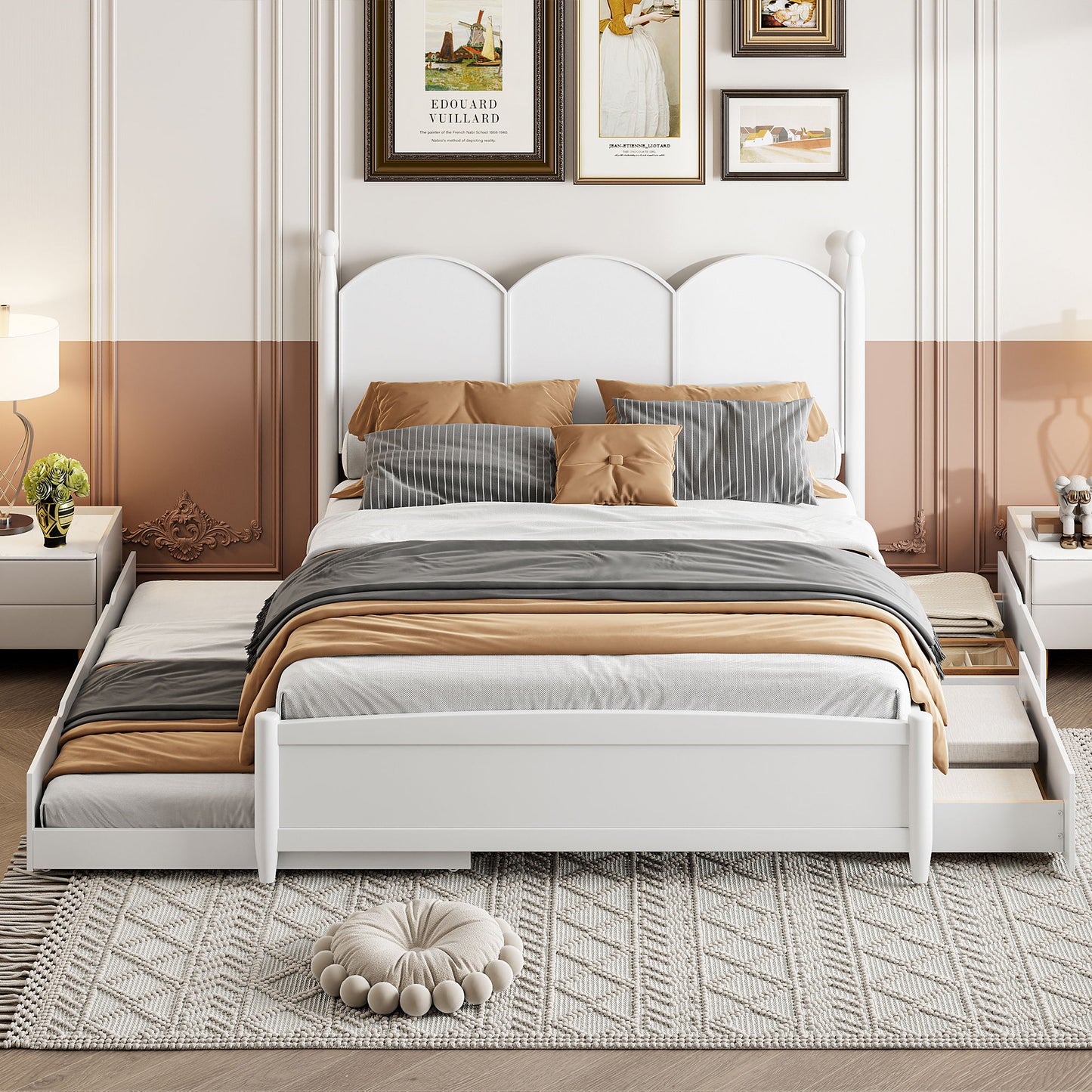 Platform Bed With With 2 Big Drawers And Trundle - The Sleep Loft - Online Mattress Showroom NYC