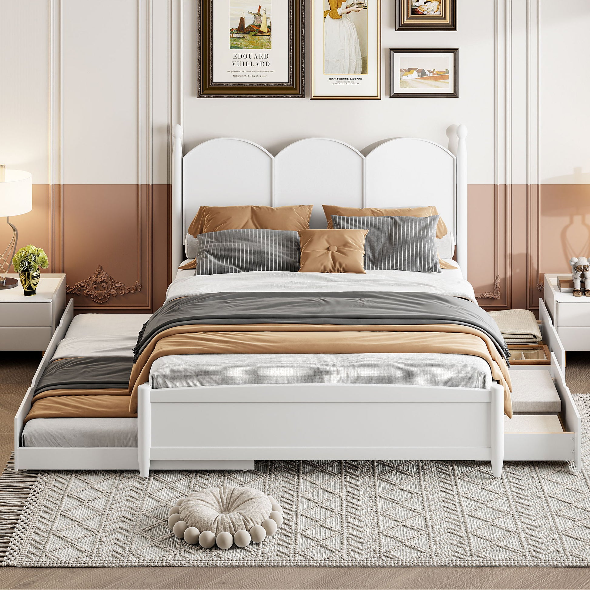 Platform Bed With With 2 Big Drawers And Trundle - The Sleep Loft - Online Mattress Showroom NYC