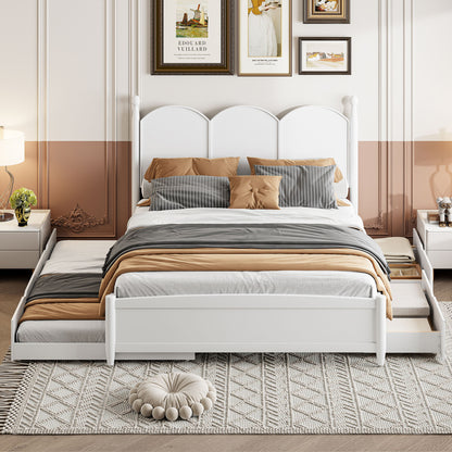 Platform Bed With With 2 Big Drawers And Trundle - The Sleep Loft - Online Mattress Showroom NYC