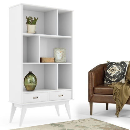 Draper - Mid Century Wide Bookcase And Storage Unit - The Sleep Loft - Online Mattress Showroom NYC