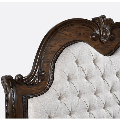 Traditional Style Button Tufted Headboard Sleigh Bed - The Sleep Loft - Online Mattress Showroom NYC