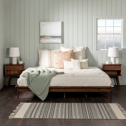 King Platform Bed Frame - Walnut