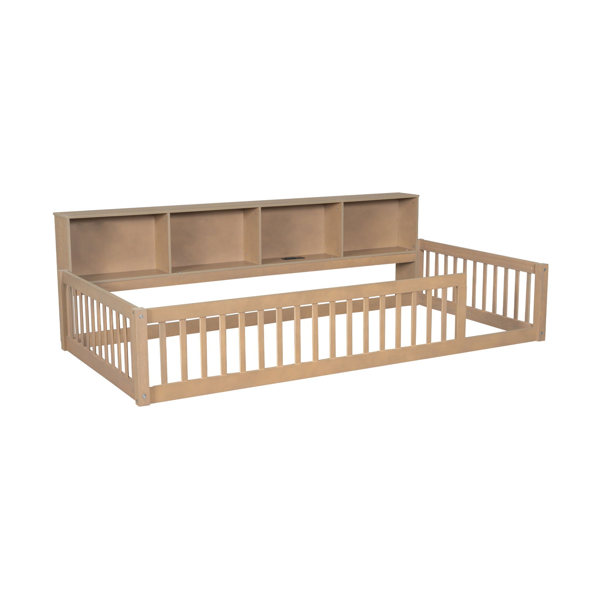 Floor Bed With Storage Cabinets And USB Ports - The Sleep Loft - Online Mattress Showroom NYC