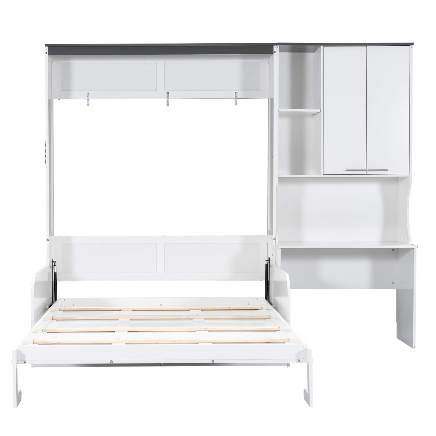 Multi Functional Murphy Bed With Sofa, Desk, And Storage Cabinet, Queen Size - White - The Sleep Loft - Online Mattress Showroom NYC