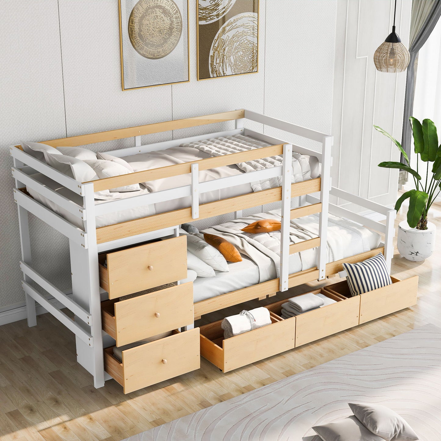 Loft Bunk Bed With Drawers And Ladder - The Sleep Loft - Online Mattress Showroom NYC