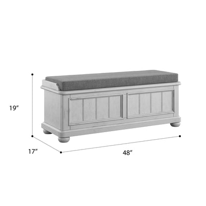 Storage Bench - Gray - The Sleep Loft - Online Mattress Showroom NYC