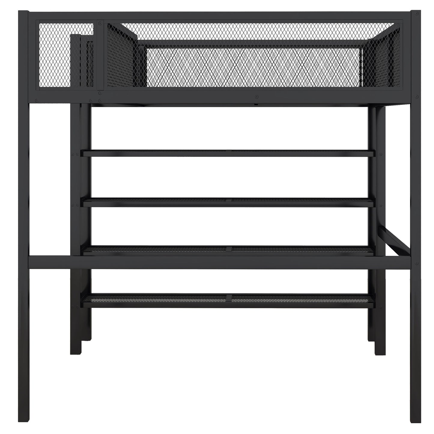 Loft Bed With 4 Tier Shelves And Storage - The Sleep Loft - Online Mattress Showroom NYC