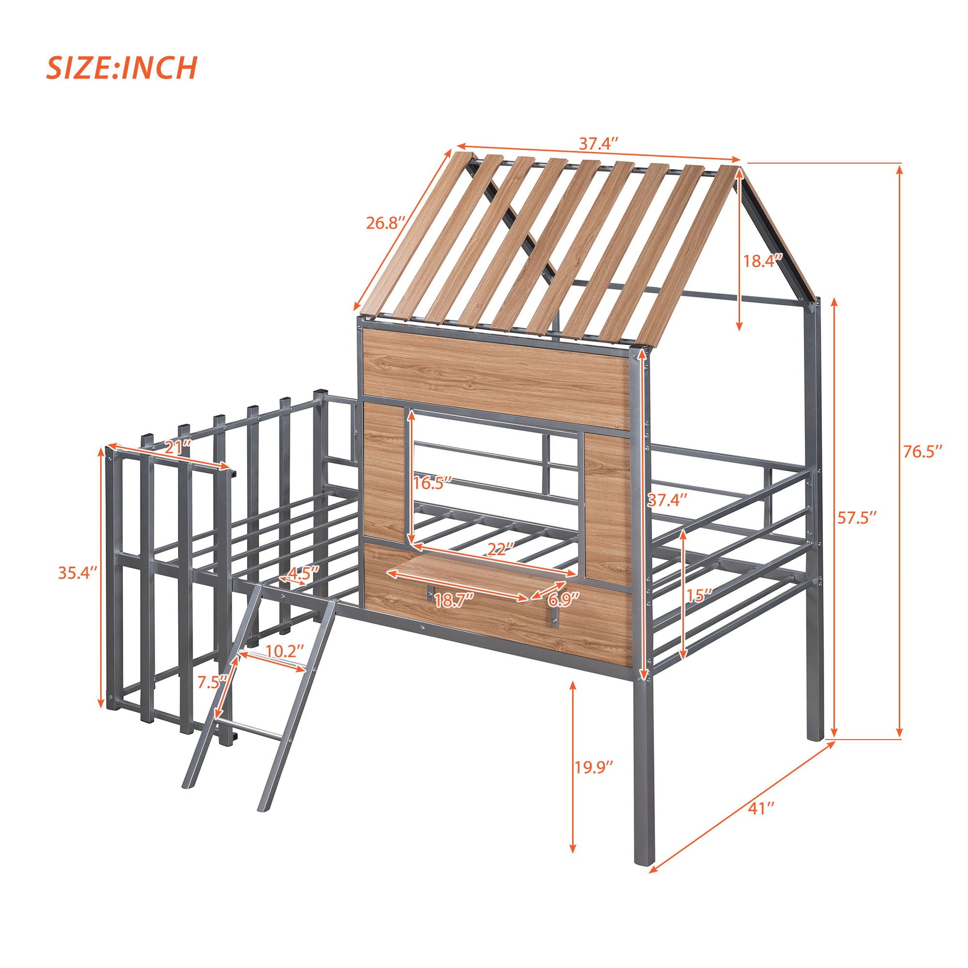 Loft Bed With Roof, Window, Guardrail, Ladder - The Sleep Loft - Online Mattress Showroom NYC
