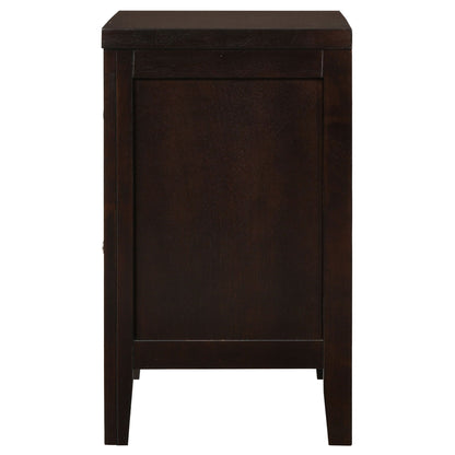 Garrett - 2 Drawer Nightstand - Cappuccino - The Sleep Loft - Online Mattress Showroom NYC