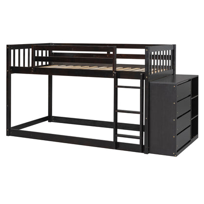 Bunk Bed With 4 Drawers And 3 Shelves - The Sleep Loft - Online Mattress Showroom NYC