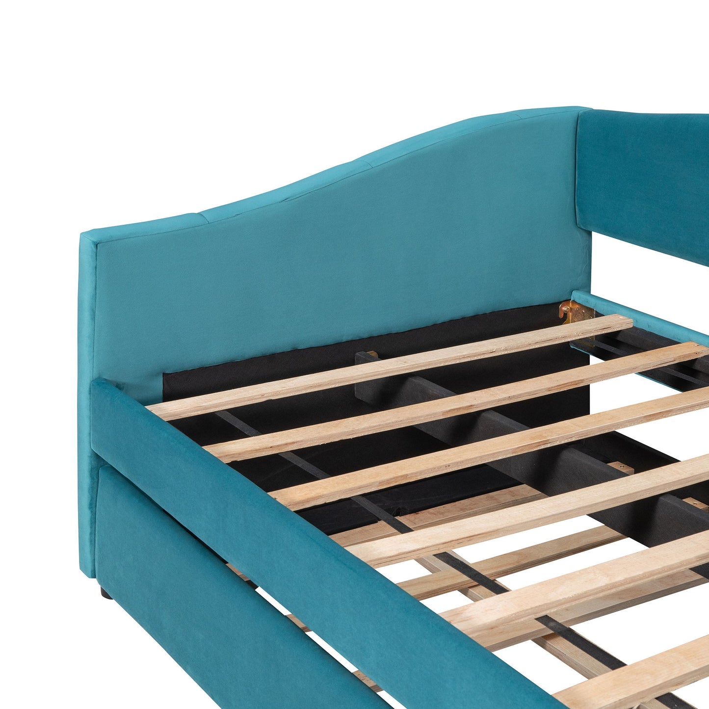 Upholstered Daybed Sofa Bed With Trundle Bed And Wood Slat - The Sleep Loft - Online Mattress Showroom NYC