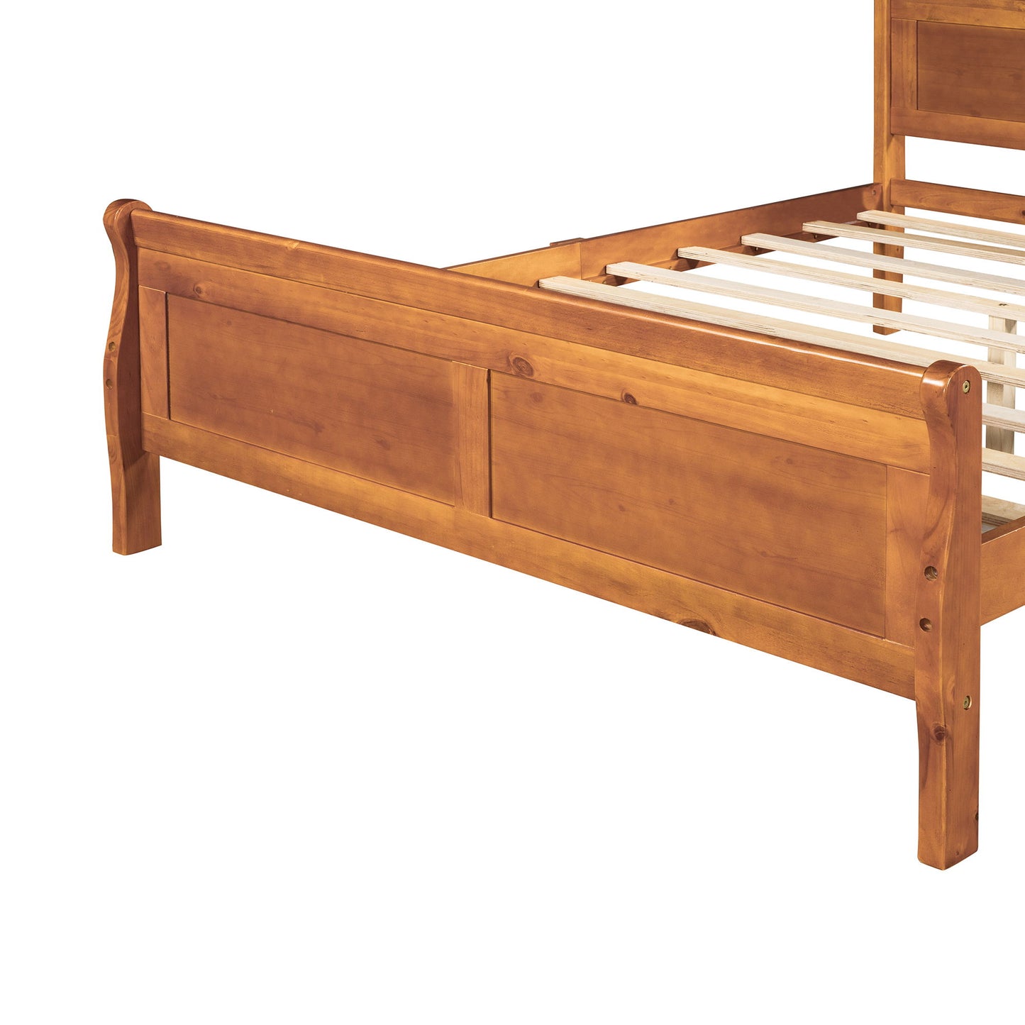 Platform Bed Frame Mattress Foundation Sleigh Bed With Headboard / Footboard / Wood Slat Suppor - The Sleep Loft - Online Mattress Showroom NYC