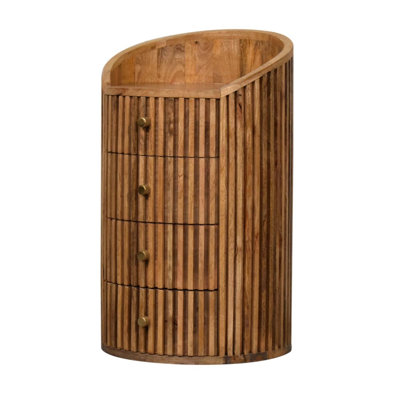 Soba - Bedside Table, 4 Drawer - Oak - The Sleep Loft - Online Mattress Showroom NYC