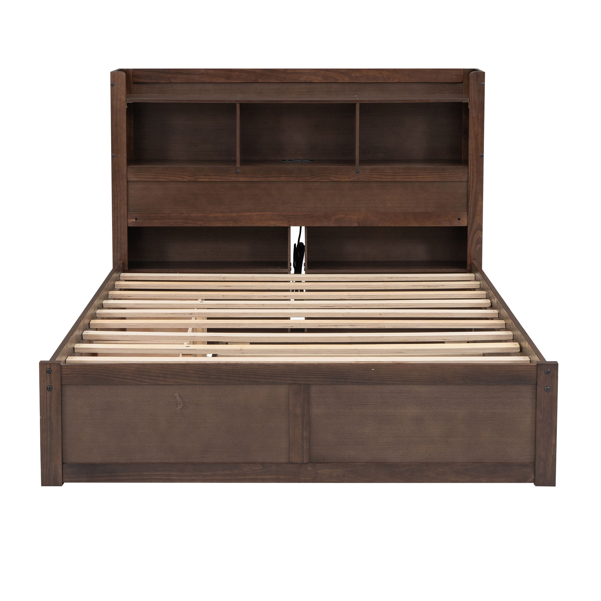 Storage Platform Bed With Pull Out Shelves, Trundle, And 2 Drawers - The Sleep Loft - Online Mattress Showroom NYC