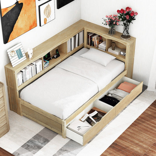 Daybed With 2 Storage Drawers, Storage Cabinets, USB Ports - The Sleep Loft - Online Mattress Showroom NYC
