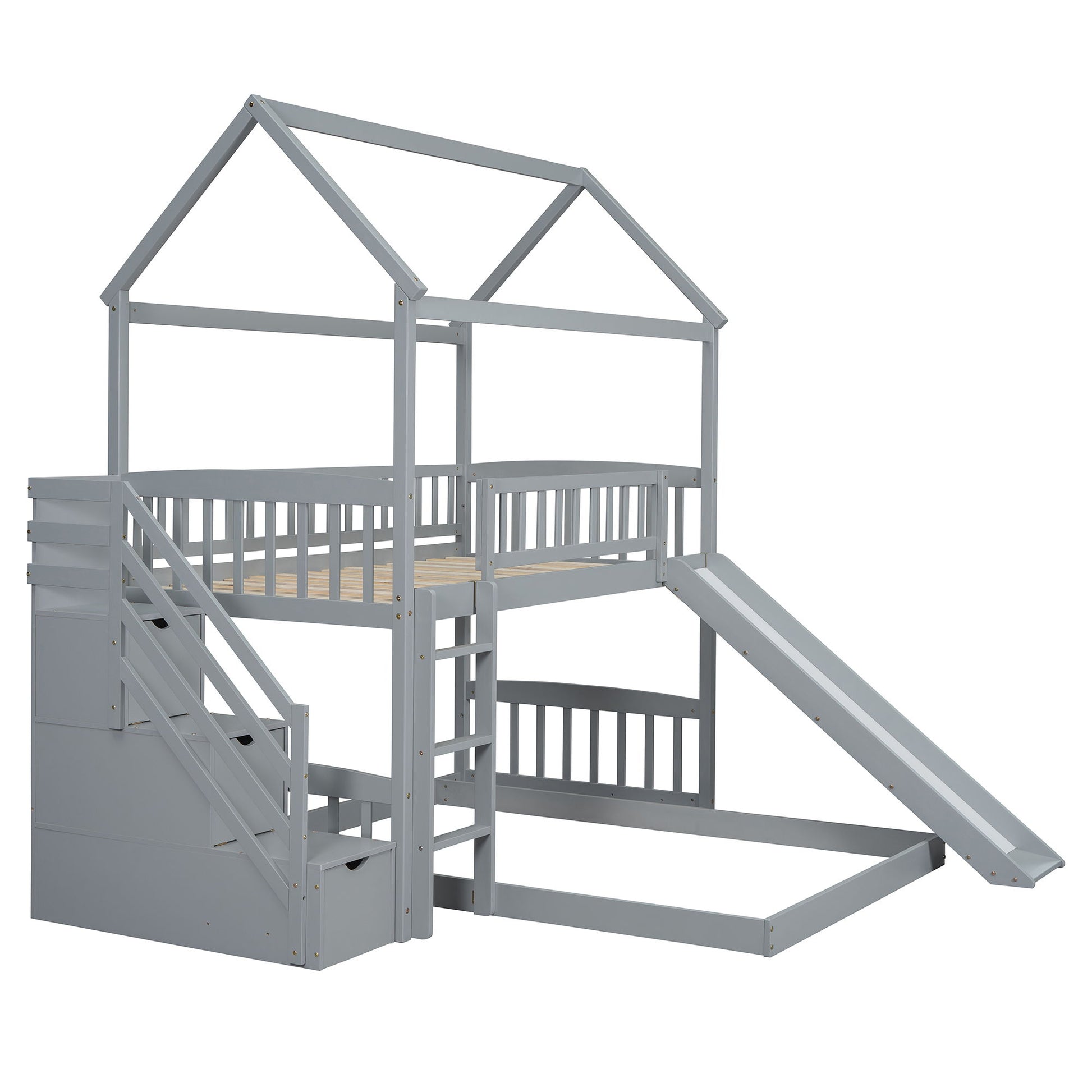 House Bunk Bed With Slide - The Sleep Loft - Online Mattress Showroom NYC