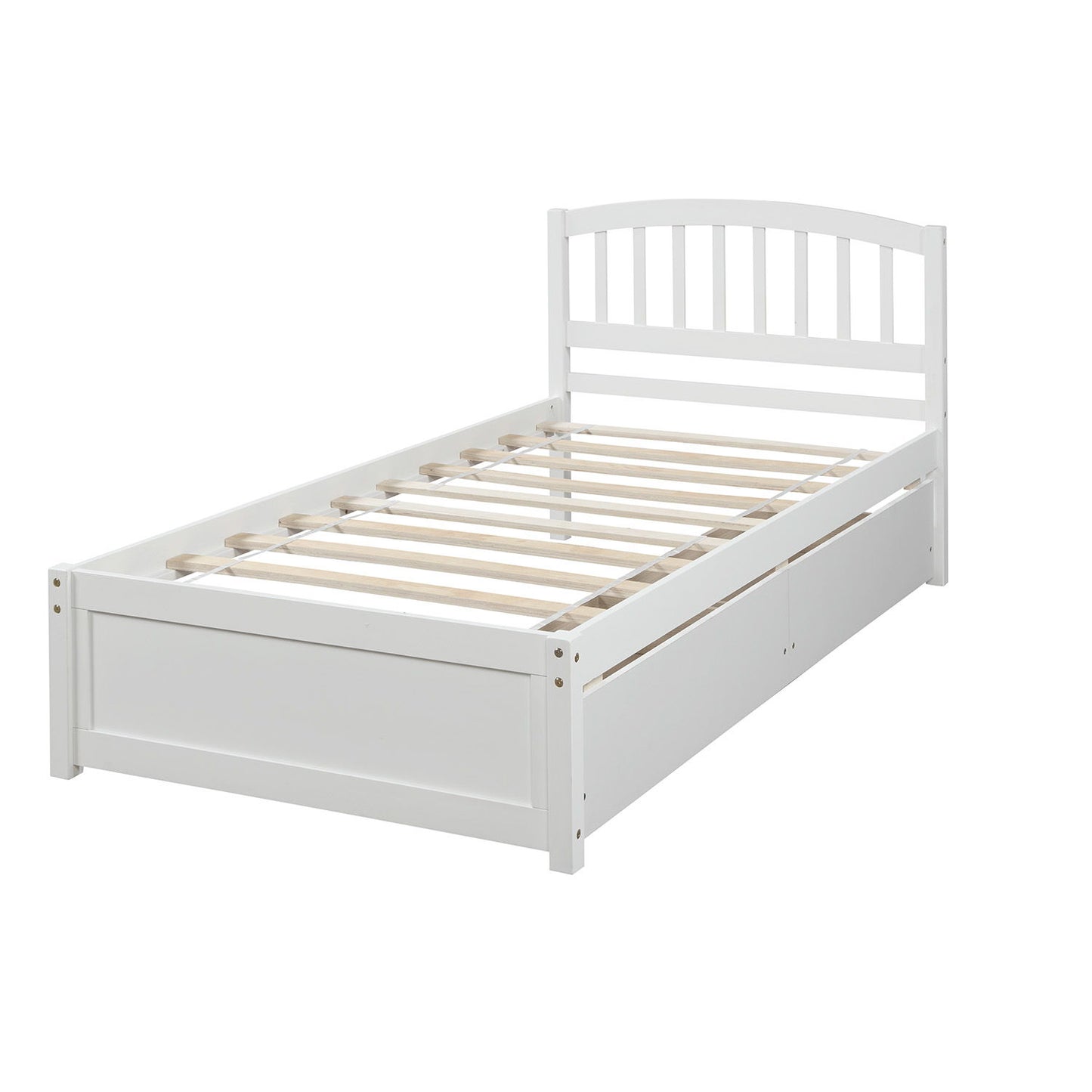 Platform Storage Bed Wood Bed Frame With Two Drawers And Headboard - The Sleep Loft - Online Mattress Showroom NYC