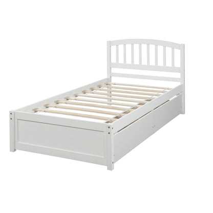 Platform Storage Bed Wood Bed Frame With Two Drawers And Headboard - The Sleep Loft - Online Mattress Showroom NYC
