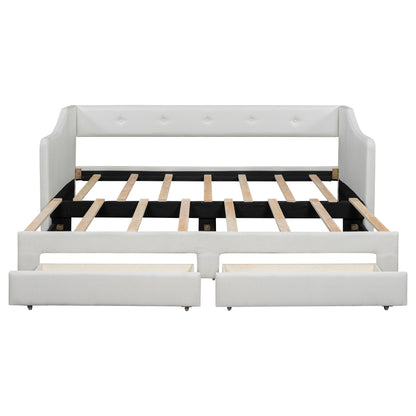 Upholstered Daybed With 2 Drawers - The Sleep Loft - Online Mattress Showroom NYC