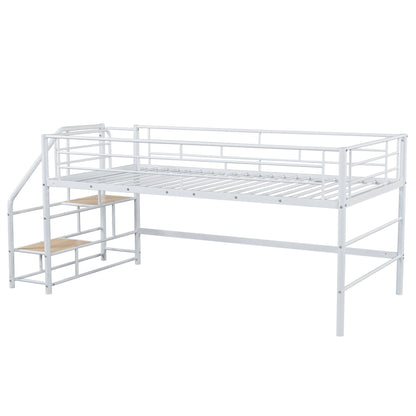 Loft Bed With Storage Stairs And Metal Frame - The Sleep Loft - Online Mattress Showroom NYC