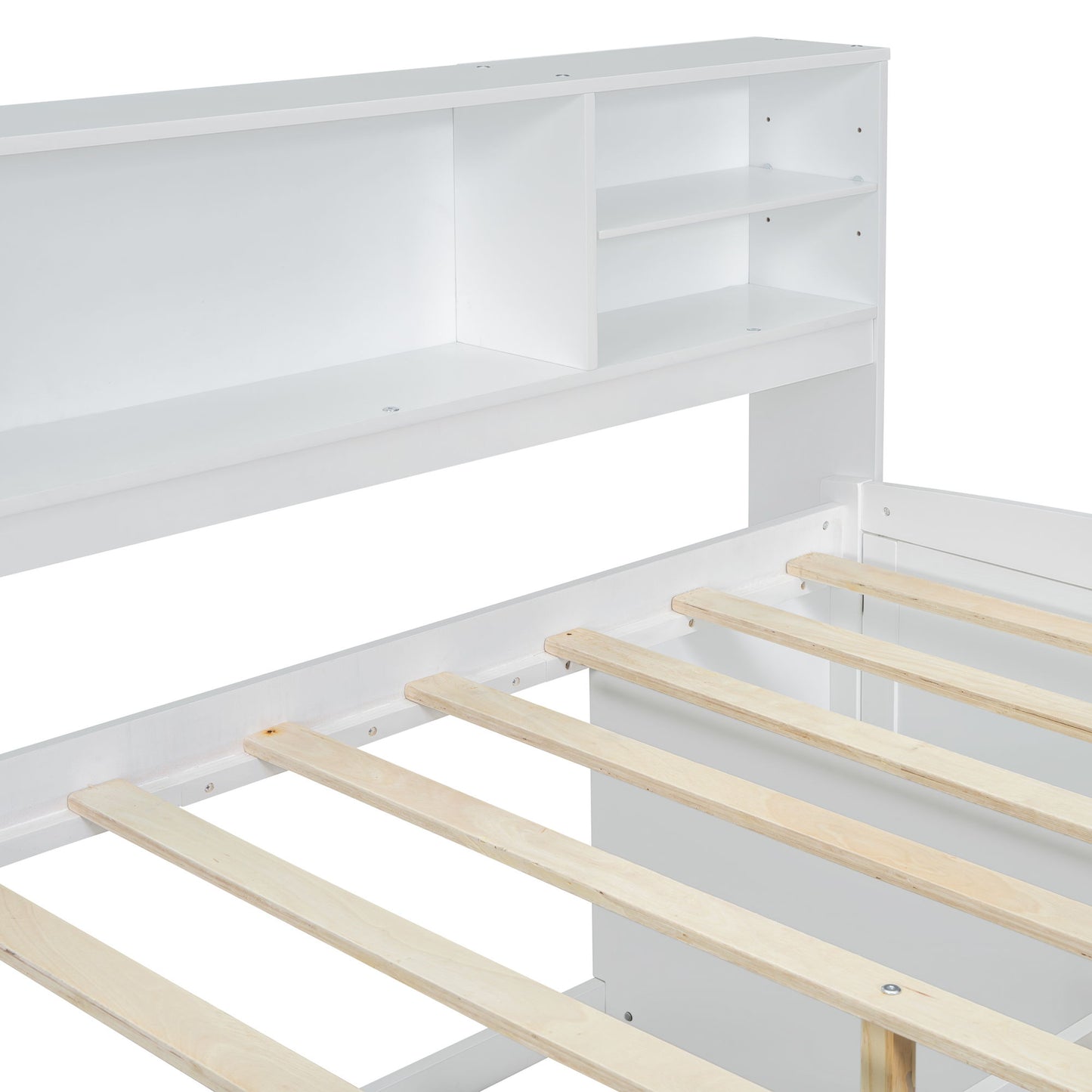 Daybed With 2 Bedside Cabinets, Upper Shelves And 4 Drawers - The Sleep Loft - Online Mattress Showroom NYC