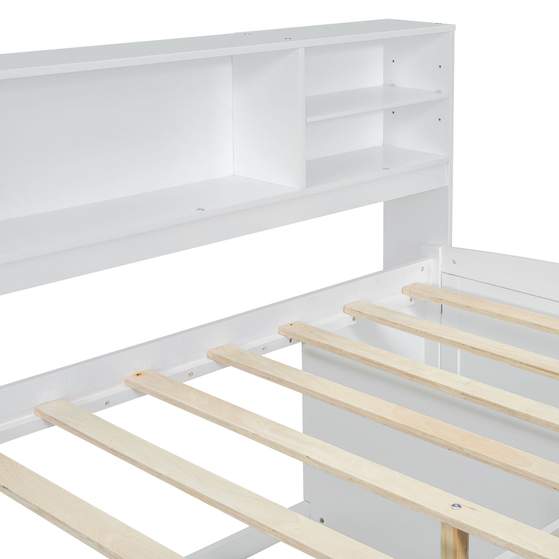 Daybed With 2 Bedside Cabinets, Upper Shelves And 4 Drawers - The Sleep Loft - Online Mattress Showroom NYC
