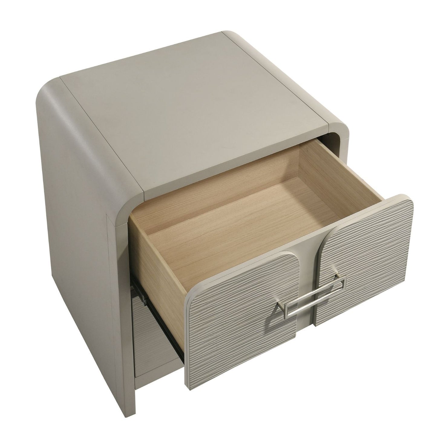 Aria - 2 Drawer Nightstand - Beige - The Sleep Loft - Online Mattress Showroom NYC