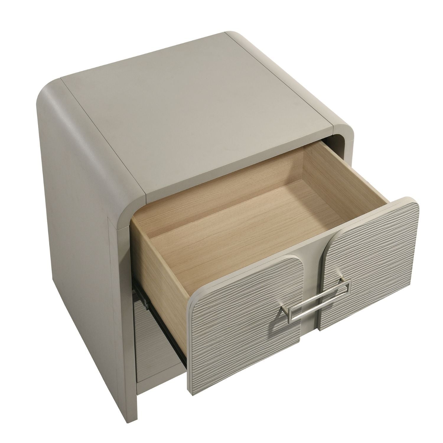 Aria - 2 Drawer Nightstand - Beige - The Sleep Loft - Online Mattress Showroom NYC