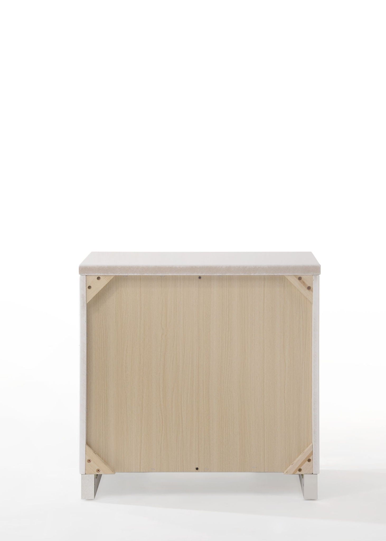 Naima II - High Gloss Nightstand - White - The Sleep Loft - Online Mattress Showroom NYC