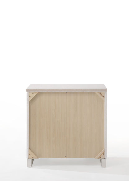 Naima II - High Gloss Nightstand - White - The Sleep Loft - Online Mattress Showroom NYC