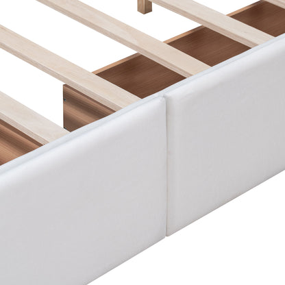 Upholstered Platform Bed With Classic Headboard And Drawers, No Box Spring Needed - The Sleep Loft - Online Mattress Showroom NYC