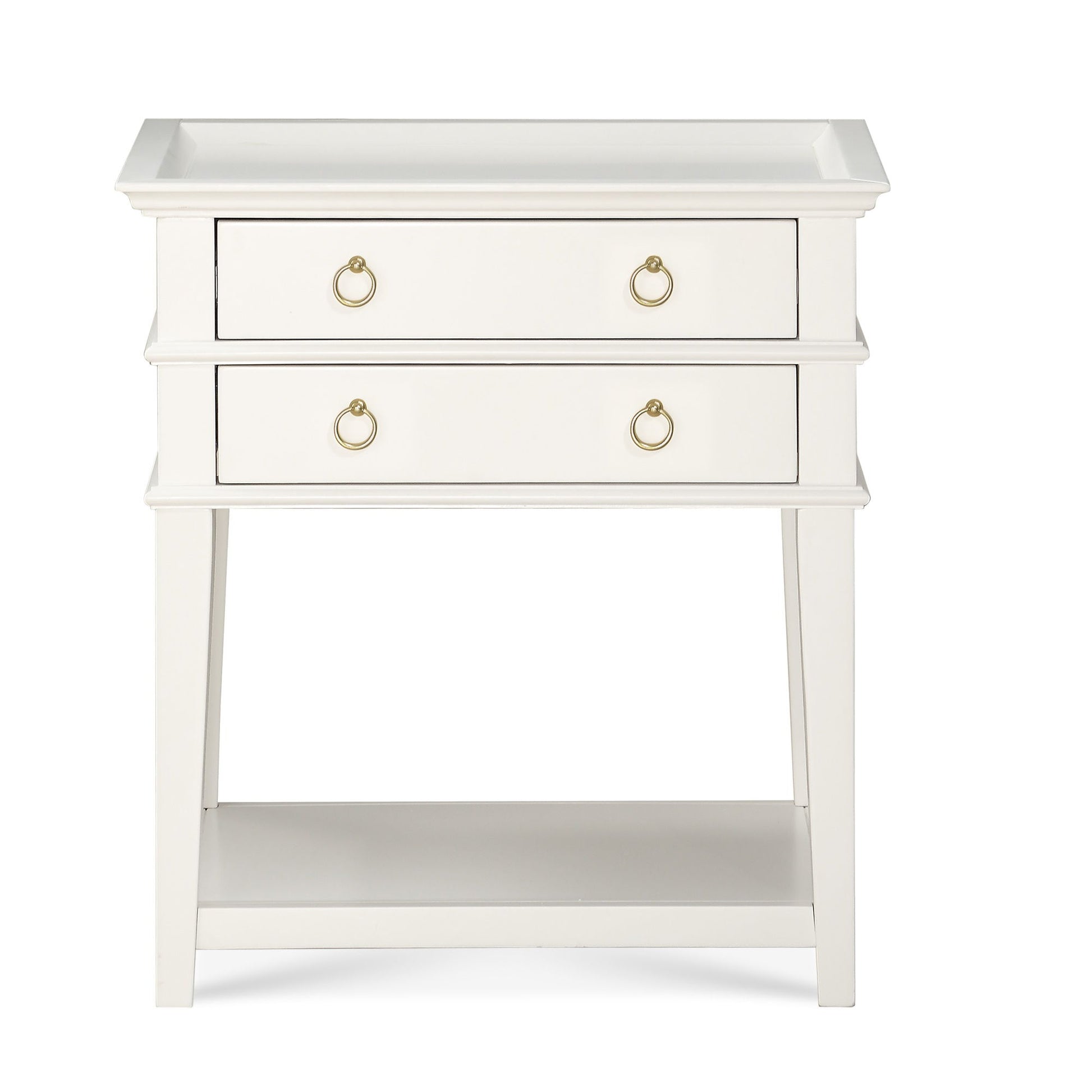 Carmona - 2 Drawer Tray Top Nightstand Pulls - The Sleep Loft - Online Mattress Showroom NYC