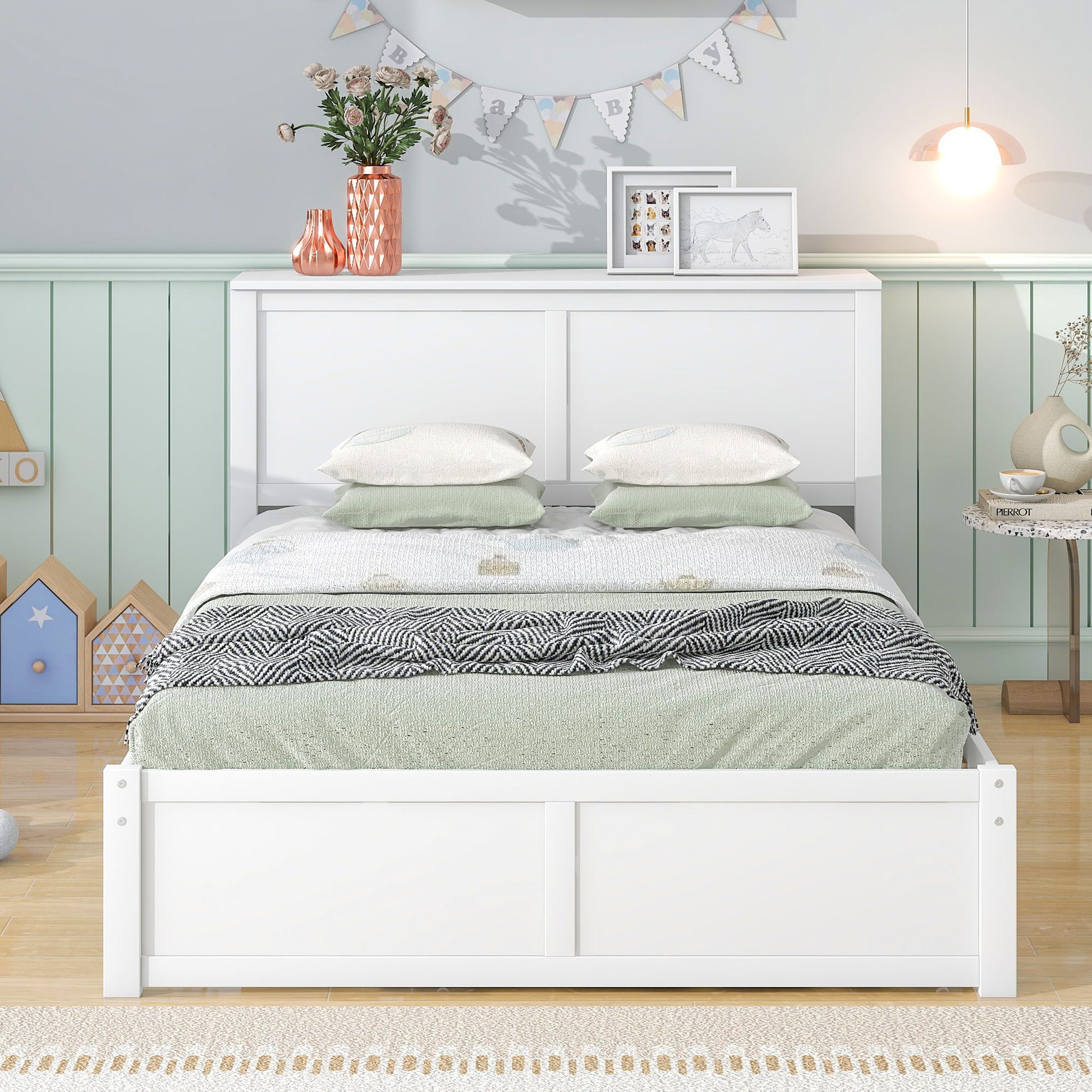 Storage Platform Bed With Pull Out Shelves And Trundle - The Sleep Loft - Online Mattress Showroom NYC