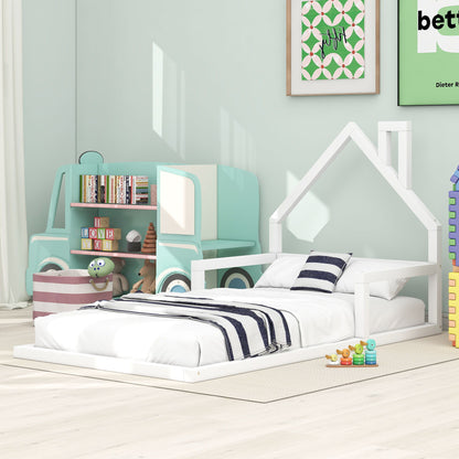 Floor Bed With House Shaped Headboard - The Sleep Loft - Online Mattress Showroom NYC