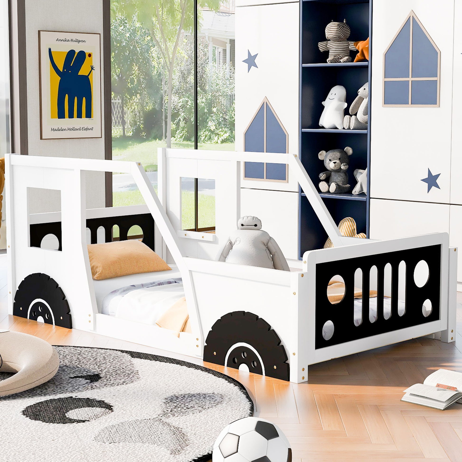 Classic Car Shaped Platform Bed With Wheels - The Sleep Loft - Online Mattress Showroom NYC