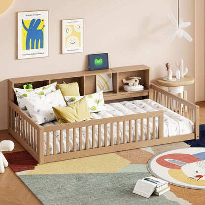 Floor Bed With Storage Cabinets And USB Ports - The Sleep Loft - Online Mattress Showroom NYC