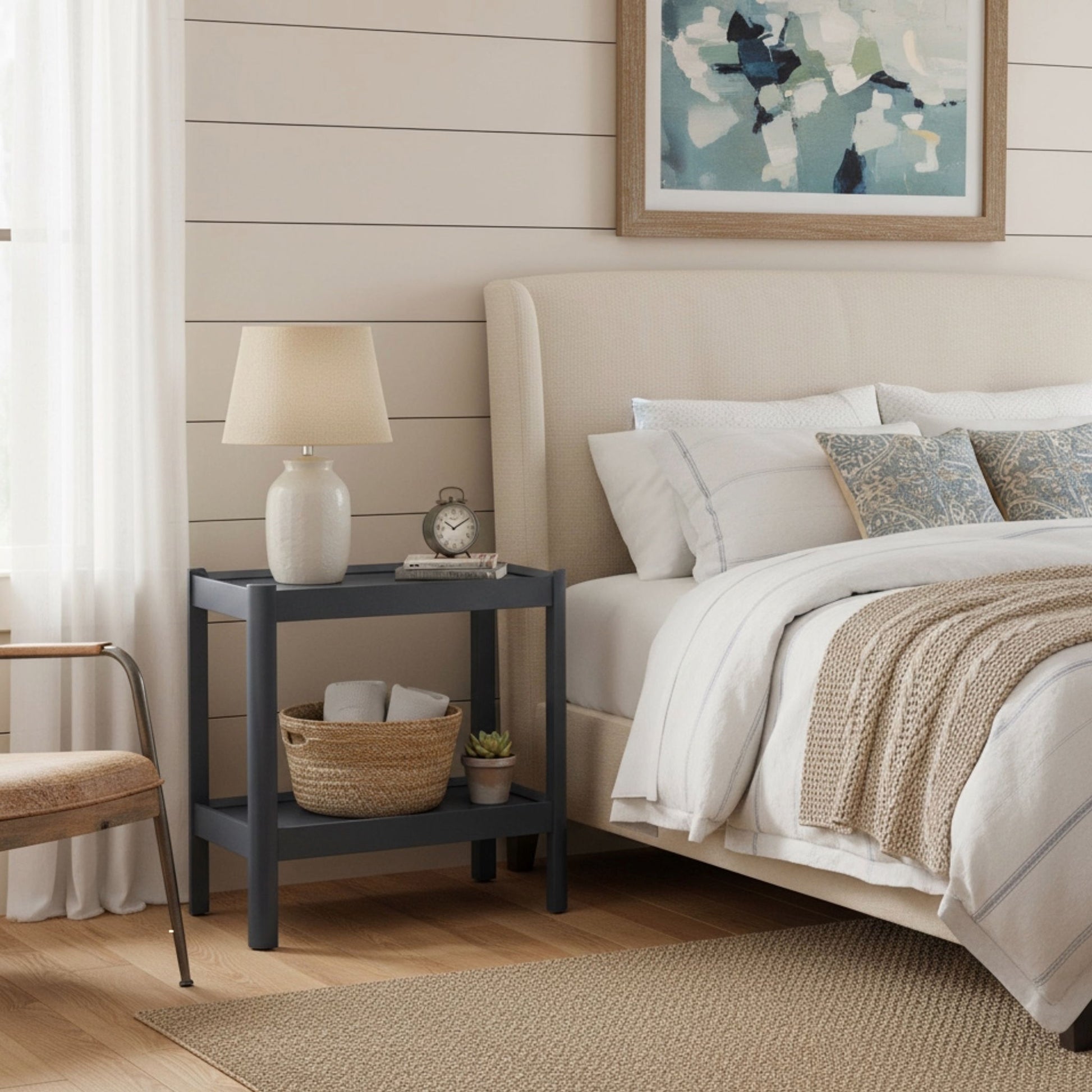 Yonda - Nightstand With 2 Shelves - The Sleep Loft - Online Mattress Showroom NYC