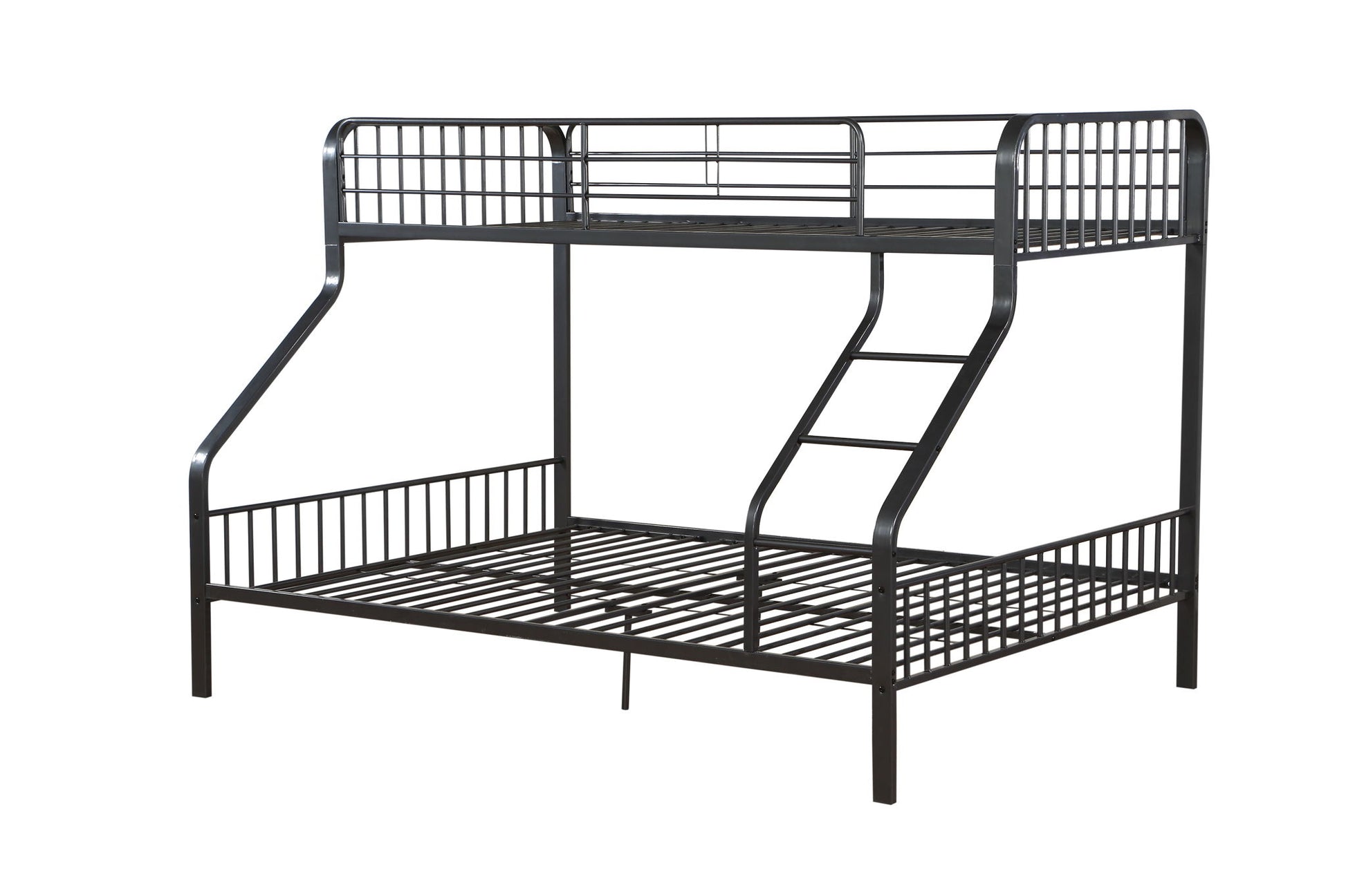 Caius - Twin Long Queen Bunk Bed - Gun - The Sleep Loft - Online Mattress Showroom NYC