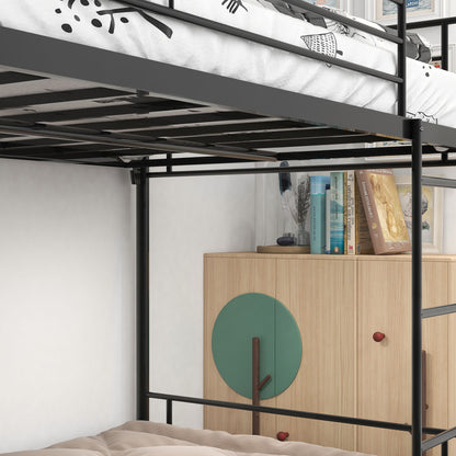 Space Saving Bunk Bed With Metal Frame And Ladder - The Sleep Loft - Online Mattress Showroom NYC