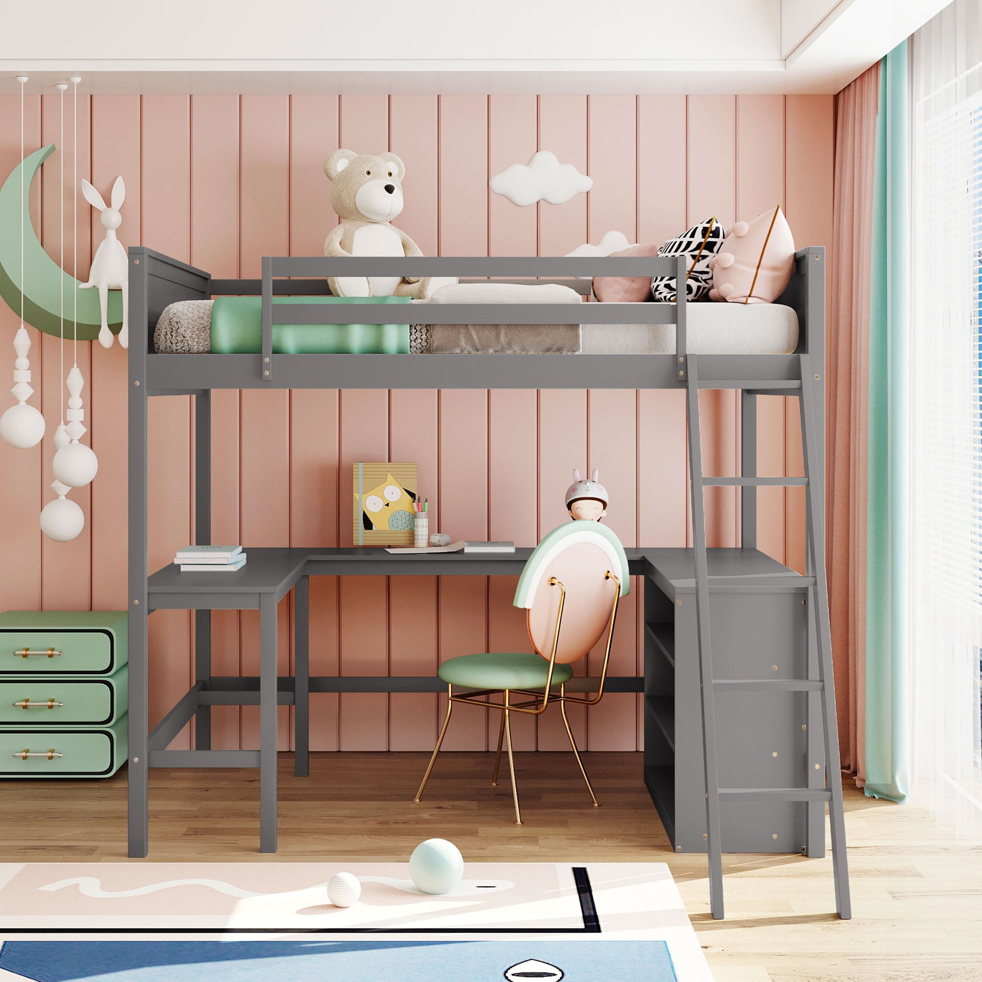 Loft Bed With Shelves With Desk - The Sleep Loft - Online Mattress Showroom NYC