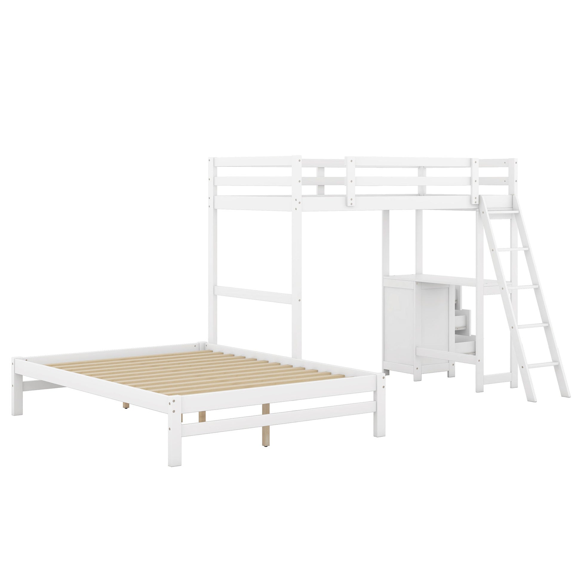 Bunk Bed With Built In Desk And 3 Drawers - The Sleep Loft - Online Mattress Showroom NYC